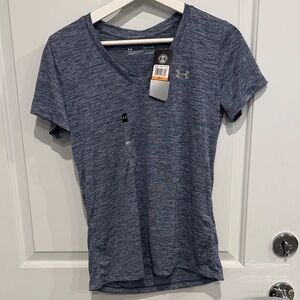 Under Armour Women's Heathered Blue V-Neck Tee